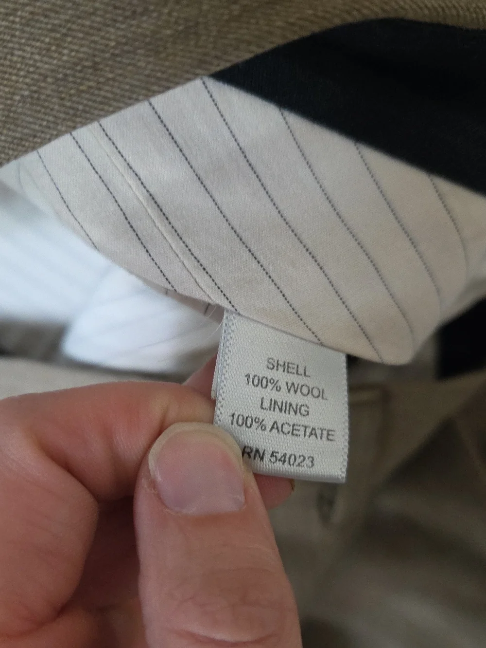 Banana Republic Mens 34x32 100% Wool Lined Dress Pants Taupe Brown Trousers